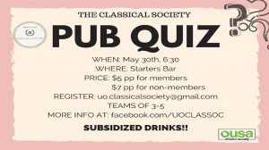 University of Otago Classical Society Pub Quiz